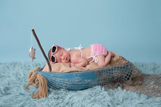 Fotos creativas bebé verano