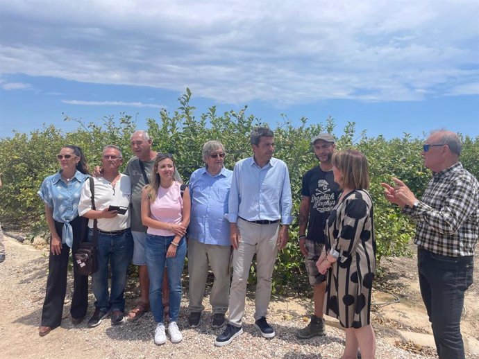 El presidente del PPCV, Carlos Mazón, en San Miguel de Salinas (Alicante).