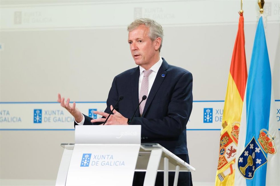 El presidente de la Xunta, Alfonso Rueda, tras el Consello de la Xunta.