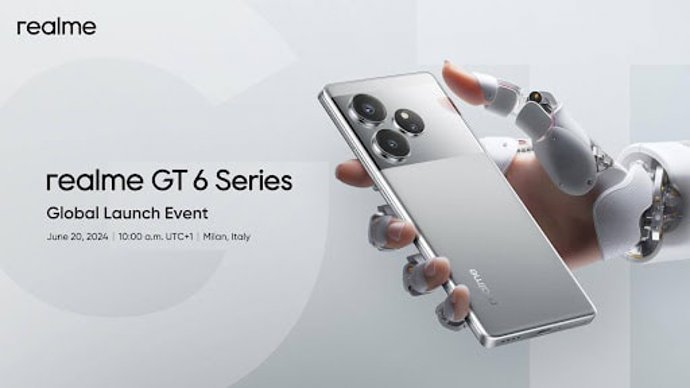 Anuncio del lanzamiento de la nueva serie realme GT 6 impulsada por IA