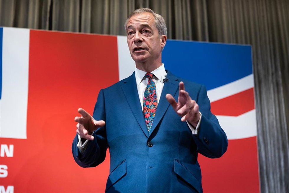 El líder del partido Reform UK, Nigel Farage 