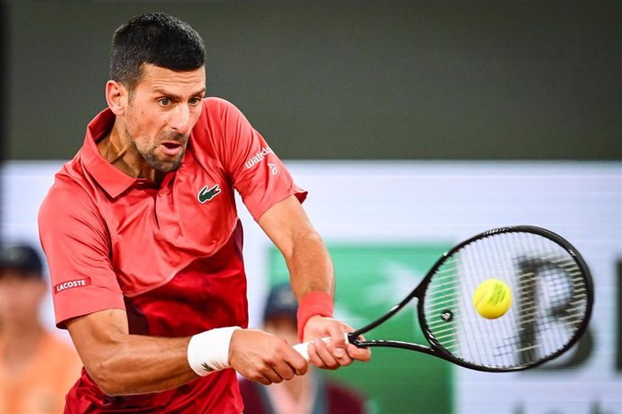 Novak DJOKOVIC of Serbia during the fifth day of Roland-Garros 2024, ATP and WTA Grand Slam tennis tournament on May 30, 2024 at Roland-Garros stadium in Paris, France - Photo Matthieu Mirville / DPPI