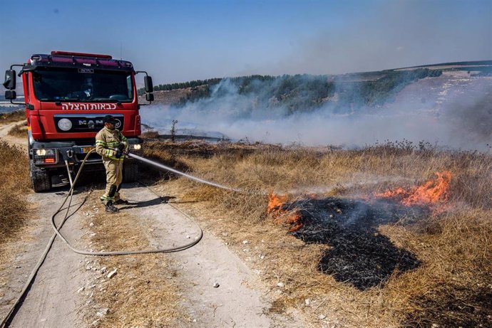 Archivo - Incendio en el norte de Israel en una imagen de archivo