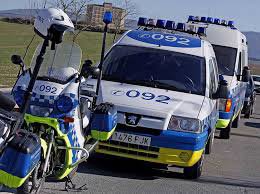 Vehículos de la Policía Municipal de Pamplona.