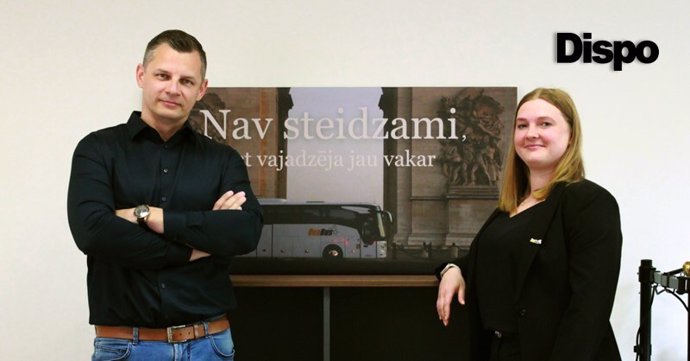 CEO Oskars Lusis and Eva Rudzite, DISPO operations manager
