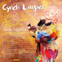 Cyndi Lauper anuncia su última gira por América y Canadá.