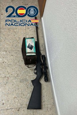 EScopeta intervenida en una operación en BAdajoz