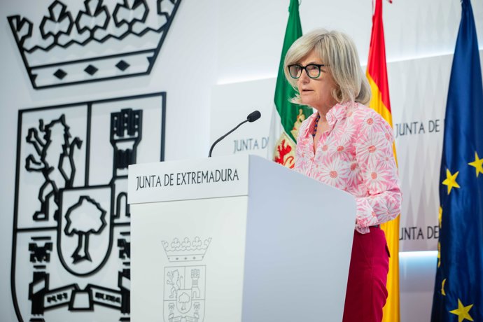 La portavoz de la Junta, Victoria Bazaga, informa de los acuerdos del Consejo de Gobierno.