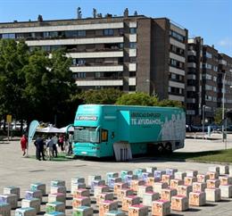 El autobús 'Ruta del Empleo', en Pamplona