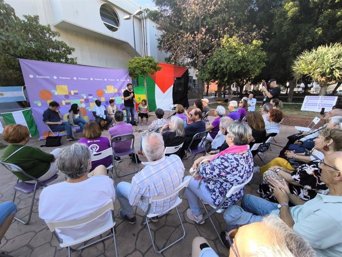 Acto de Podemos en Málaga de cara a las elecciones europeas del 9J.
