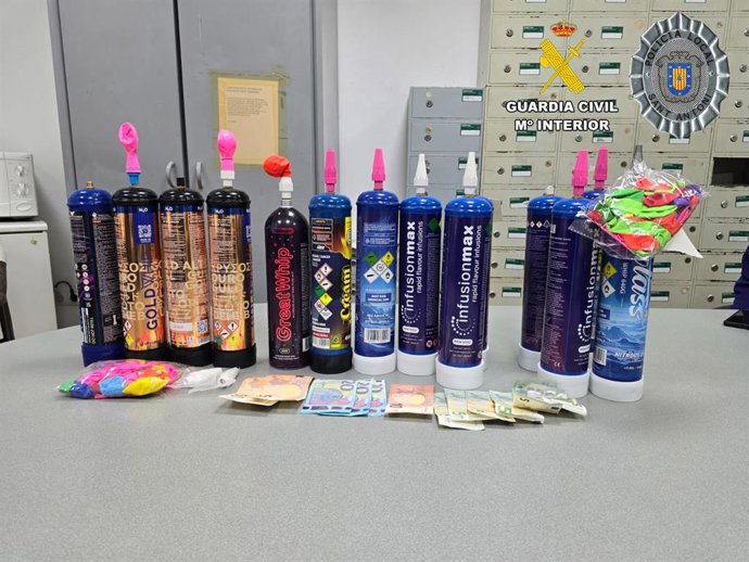 Óxido nitroso incautado en Sant Antoni (Ibiza).