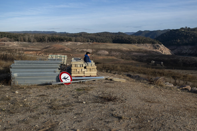 Archivo - Vista del pantano de Sau en enero de 2024