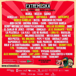 Cartel definitivo del festival Extremúsika 2024