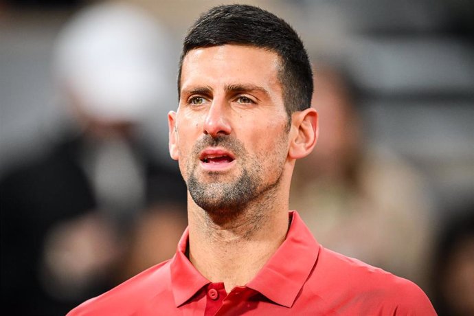 El tenista serbio Novak Djokovic, en Roland Garros 2024. 