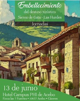 Cartel de la jornada de embellecimiento de Sierra de Gata-Hurdes