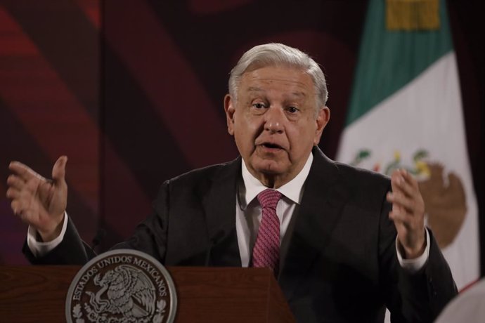 03 June 2024, Mexico, Mexico City: Mexican President Andres Manuel Lopez Obrador, gives a press conference after the Mexicana general elections. Photo: Luis Barron/eyepix via ZUMA Press Wire/dpa