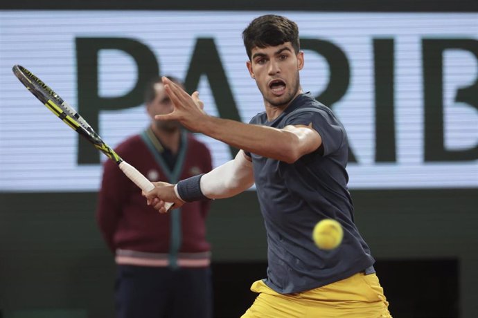 Carlos Alcaraz, durante el torneo de Roland Garros.