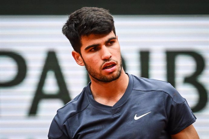 Carlos Alcaraz, durante el torneo de Roland Garros.