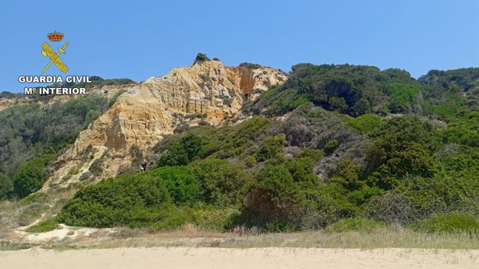 Lugar de Mazagón (Huelva) desde el que cayó un anciano.