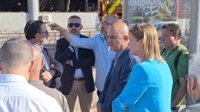 Sáenz de San Pedro visita la nave calcinada en Ibiza y ofrece apoyo institucional