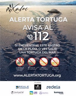 Archivo - Cartel de la campaña ¡Alerta Tortuga! de Xaloc