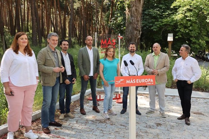 Acto electoral del PSOE en Valsaín (Segovia).