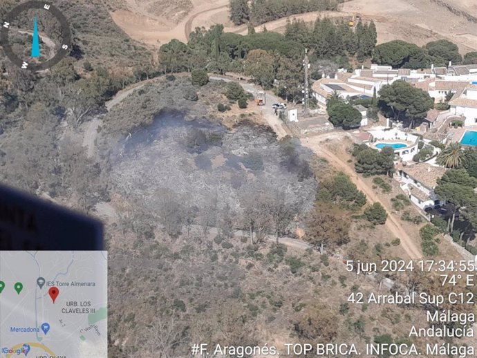 Incendio declarado en Mijas