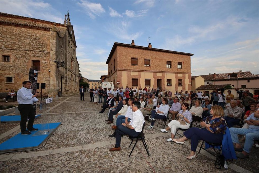 El presidente del Partido Popular en Castilla y León, Alfonso Fernández Mañueco, en un acto en Lerma (Burgo)