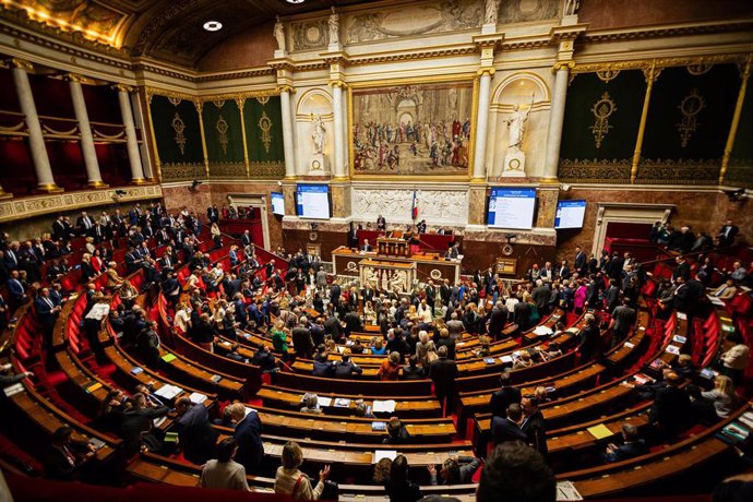 Una vista general de la Asamblea Nacional de Francia