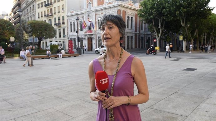 La candidata de Podemos a las elecciones al Parlamento Europeo Carmen Fajardo.