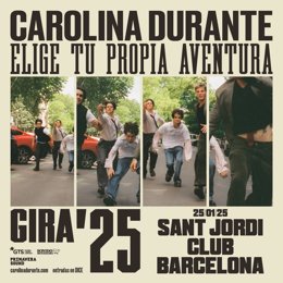 Cartel del concierto de Carolina Durante en Barcelona