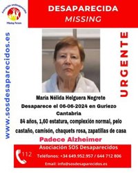 Un amplio operativo busca a una mujer de 84 años desaparecida esta madrugada en Guriezo