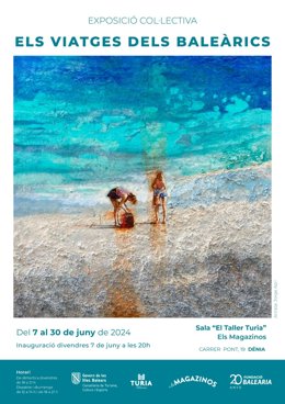 Cartel promocional de la exposición itinerante 'Els viatges dels Balerics'.