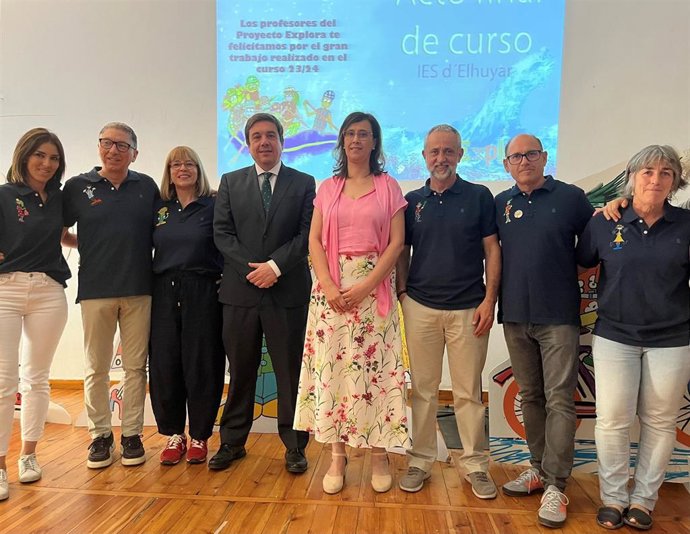 El consejero de Educación y Empleo, Alberto Galiana, ha participado hoy, jueves 6 de junio, en el acto de clausura del Proyecto Explora