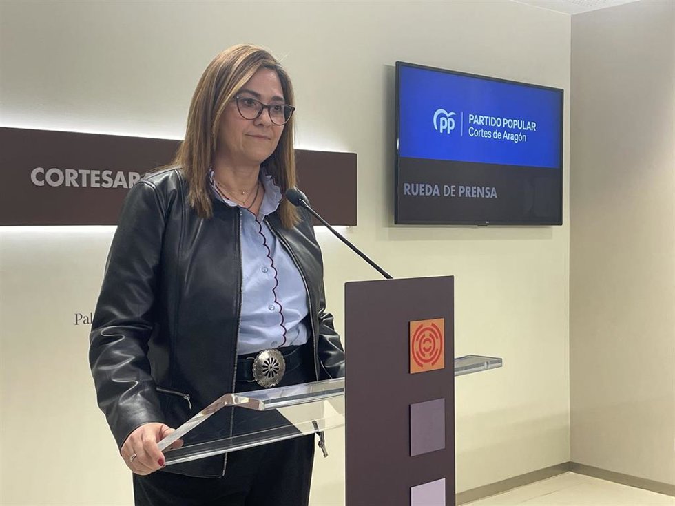 Archivo - La diputada del PP Aragón Susana Gaspar.