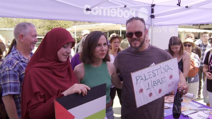 La líder de Podemos, Ione Belarra, en un acto en Alicante.