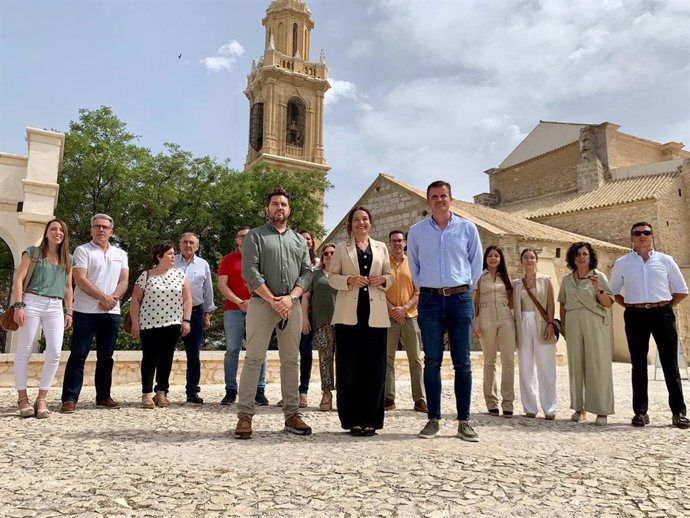 La candidata socialista a las elecciones al Parlamento Europeo Lina Gálvez, este jueves en Estepa (Sevilla).