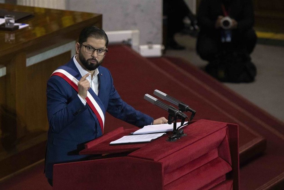 El presidente de Chile, Gabriel Boric