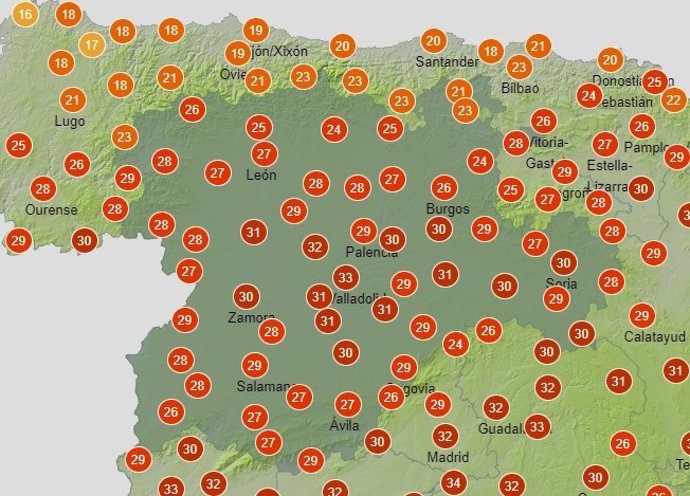 Previsión meteorológica de este viernes