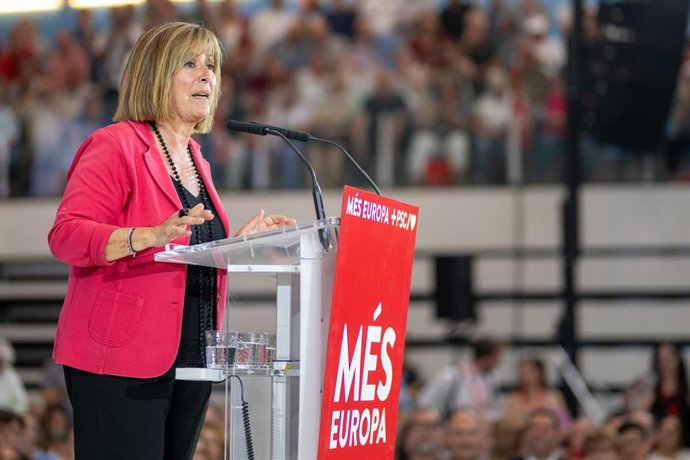 La alcaldesa de L'Hospitalet de Llobregat (Barcelona), Núria Marín, en un acto del PSC