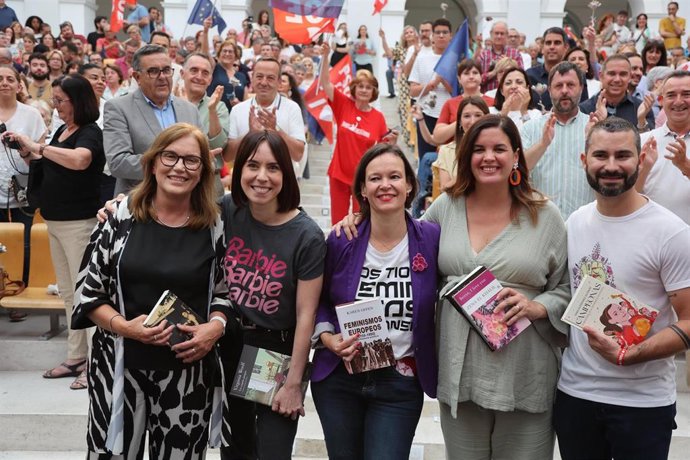 La secretaria general del PSPV-PSOE, Diana Morant, en un acto electoral en Borriana (Castellón)
