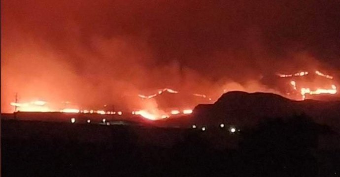 Incendio forestal declarado de madrugada en un paraje de Níjar (Almería)