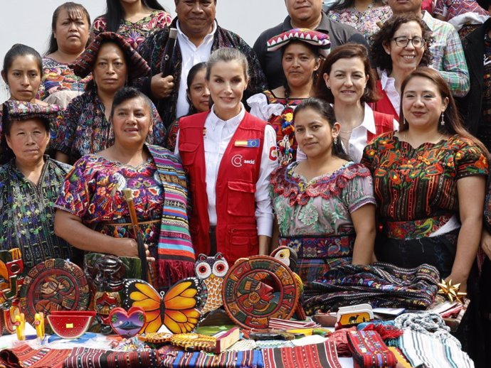 La Reina Letizia, durante su segunda jornada en Guatemala