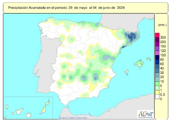 Las lluvias acumuladas desde octubre están un 2% por encima de su valor normal, dos puntos menos que hace una semana.