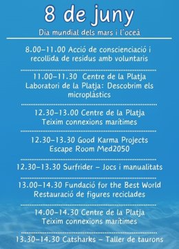 Programa d'activitats del Dia Mundial dels Oceans a les platges de Barcelona