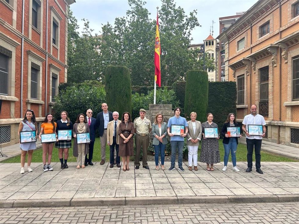 Hugo Martínez, del Centro Amor Misericordioso de Calahorra, ganador del certamen 'Carta a un militar'
