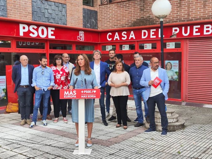 Virginia Barcones en el balance de campaña del PSOE de Soria