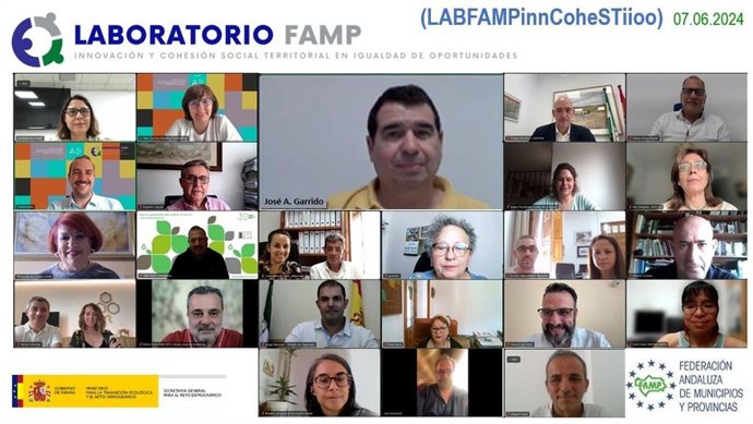 Sesión de trabajo en torno al proyecto 'Laboratorio FAMP por la Innovación y la Cohesión Social Territorial, en clave de Igualdad de Oportunidades'.