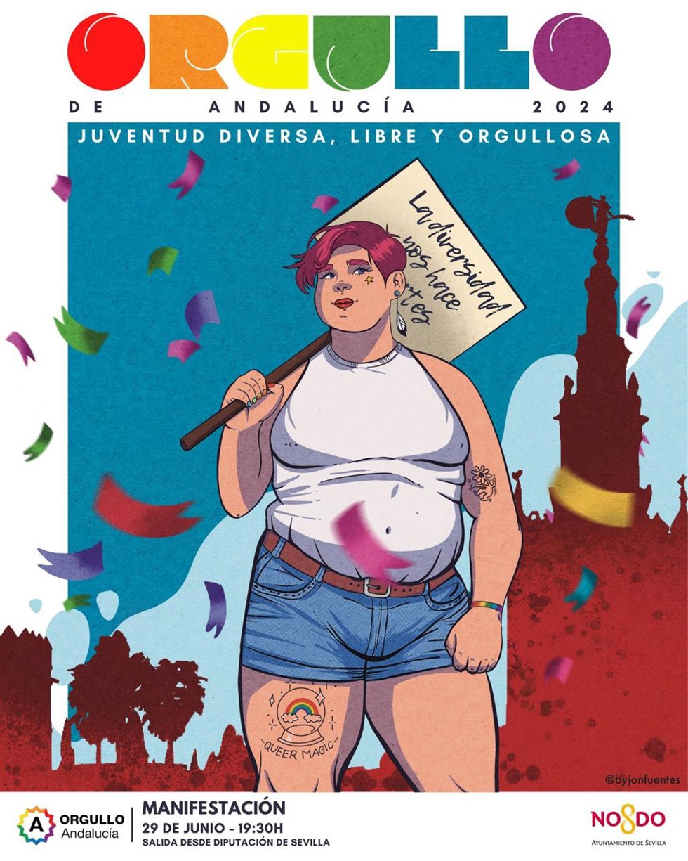 Cartel de la manifestación del Orgullo LGTB+ en Andalucía.