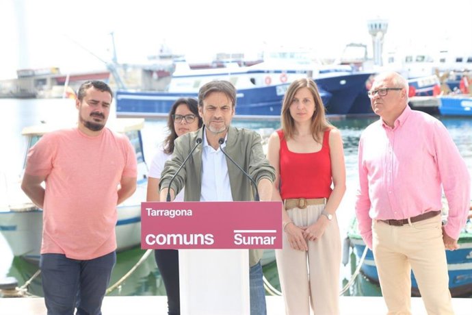 El candidato de los Comuns a las elecciones europeas y número dos de Sumar en estos comicios, Jaume Asens, en declaraciones en Tarragona